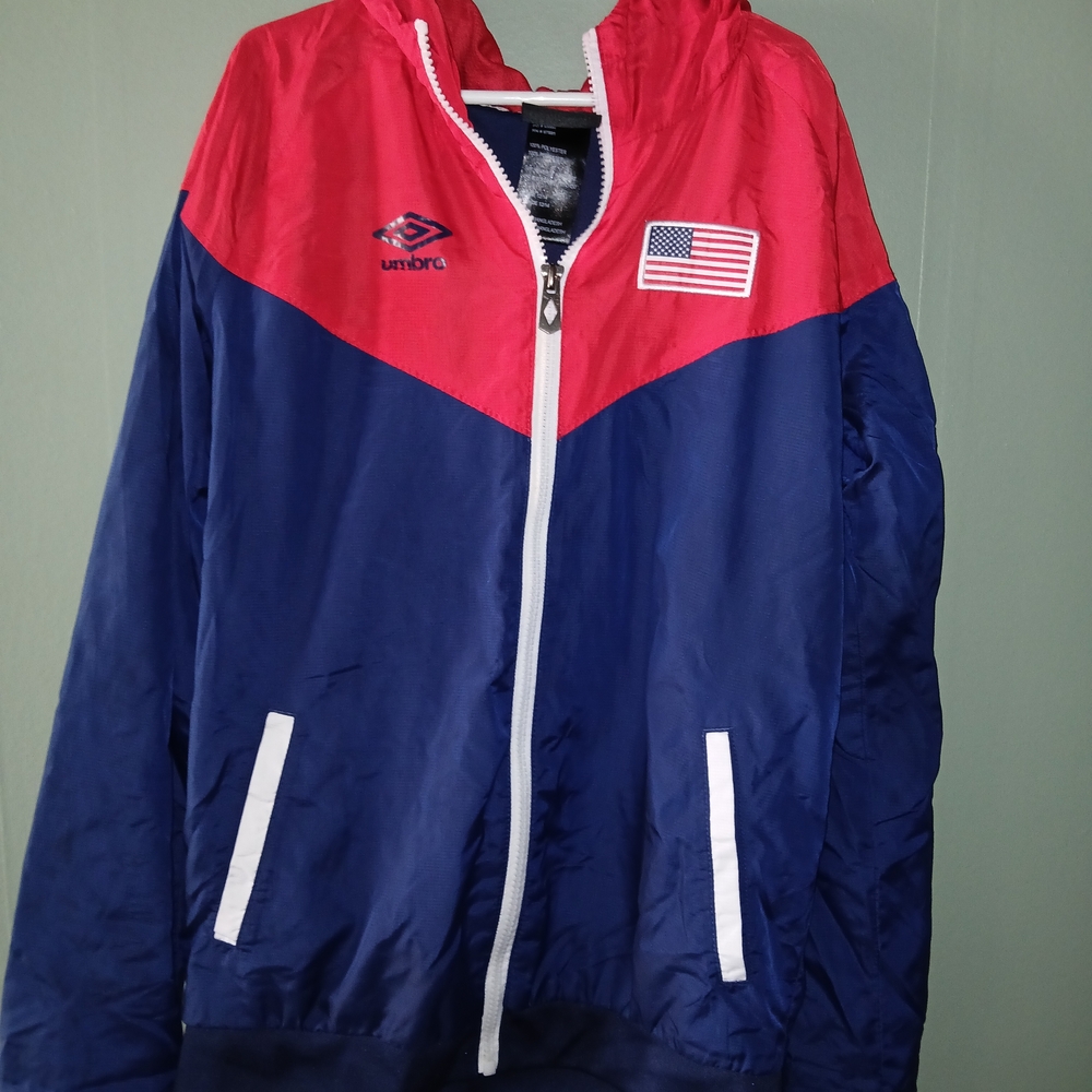 Umbro Red and Blue Windbreaker Jacket
